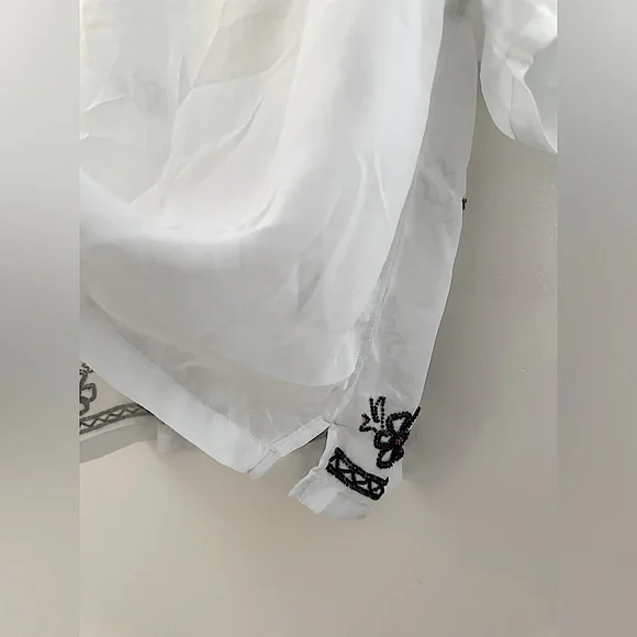 ABERCROMBIE & FITCH - TREVOR PROJECT || Pride Camp Cropped Sheer Shirt. Sz. S - Picture 7 of 13